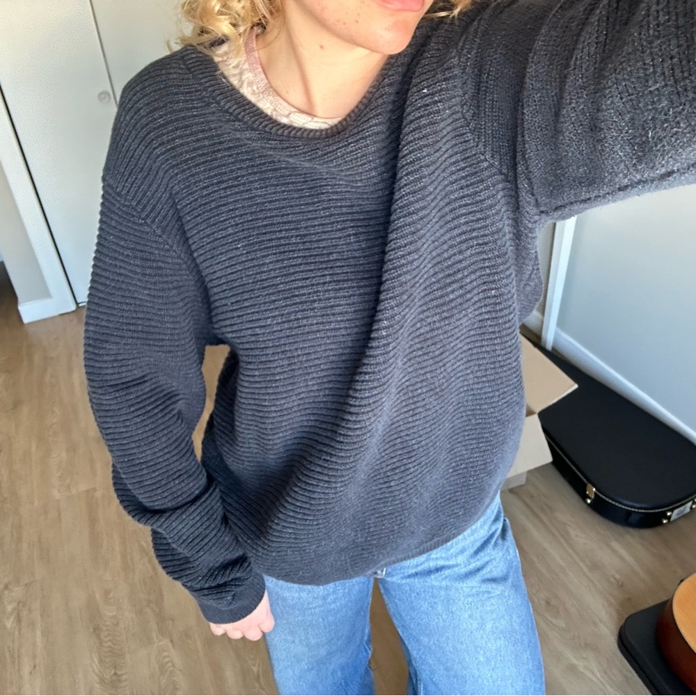 H&M Navy Blue Ribbed Sweater - Picture 4 of 4